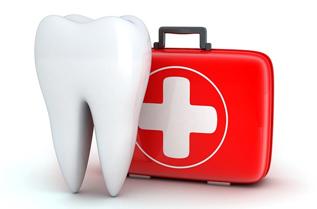 tooth with first-aid kit