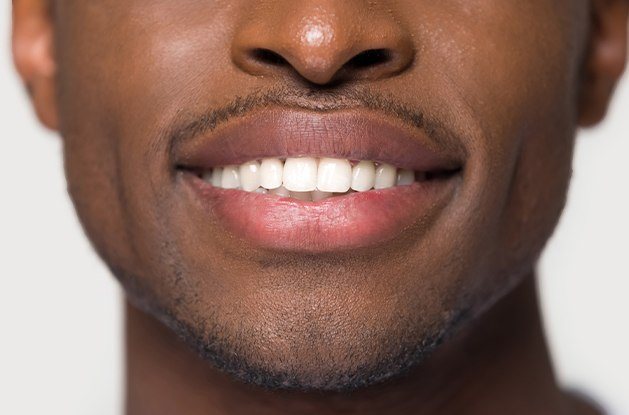 close up of mans perfect smile