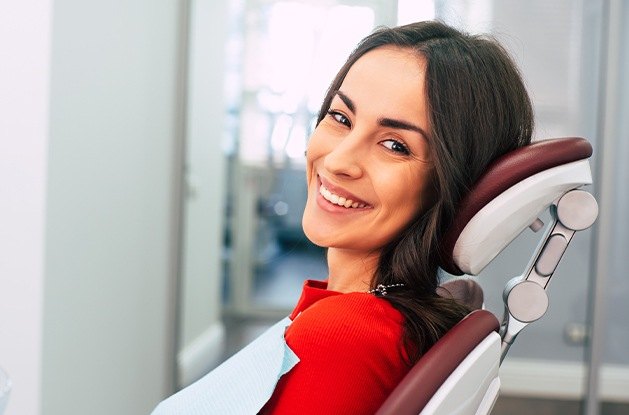 woman smiling at camera