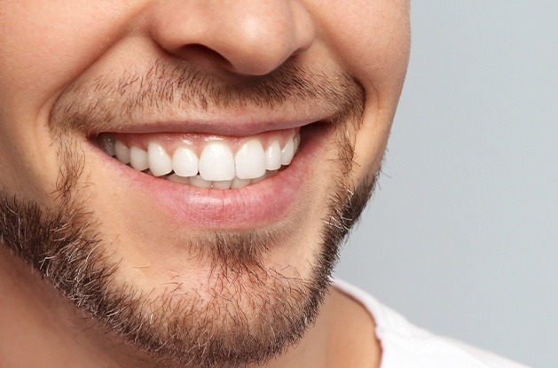 close up of man's smile