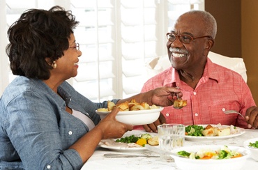 Couple eating in East Longmeadow & Northampton