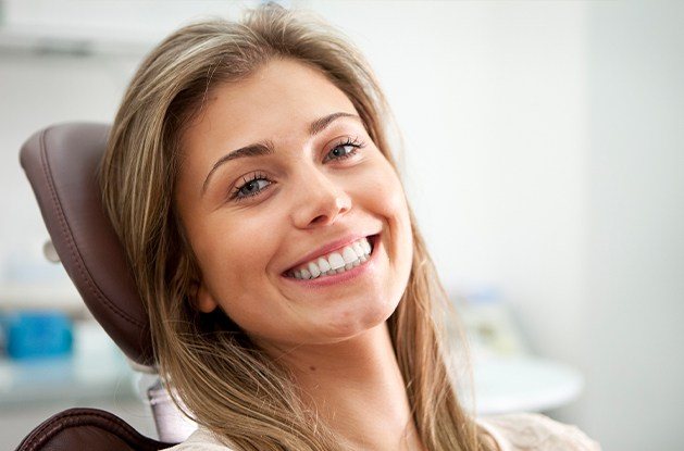 young girl showing off smile