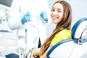 girl smiling right at camera