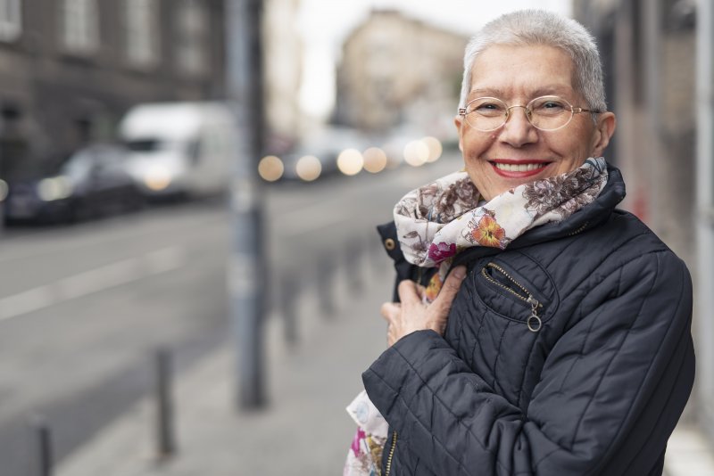 Woman smiling